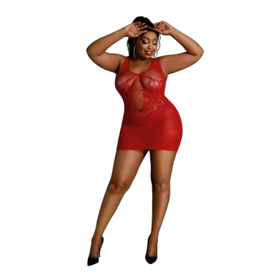 Сукня-бодістокінг Moonlight Plus Model 08 XL-XXXL Red