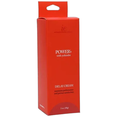 Потужний крем-пролонгатор Doc Johnson Power+with Yohimbe Delay Cream, екстракт Йохимбе, 56 г, коробка