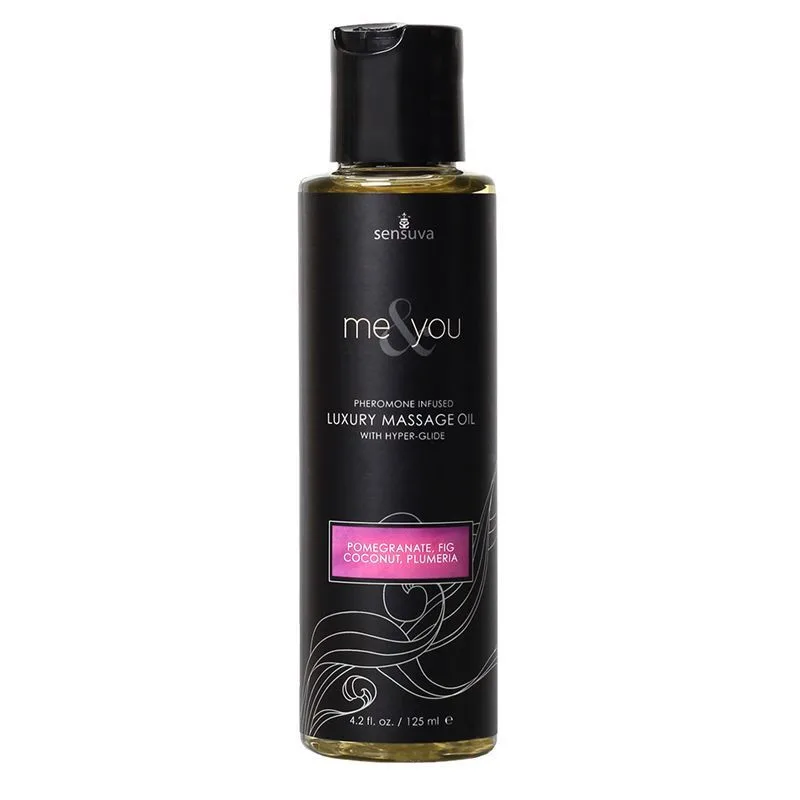 Массажное масло Sensuva Me&You Pomegranate, Fig, Coconut & Plumeria (125 мл) с феромонами