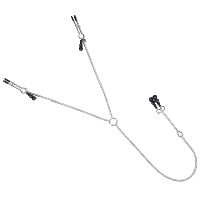 Затискач для сосків та клітора Art of Sex - Nipple and clit clamps Black Pearl