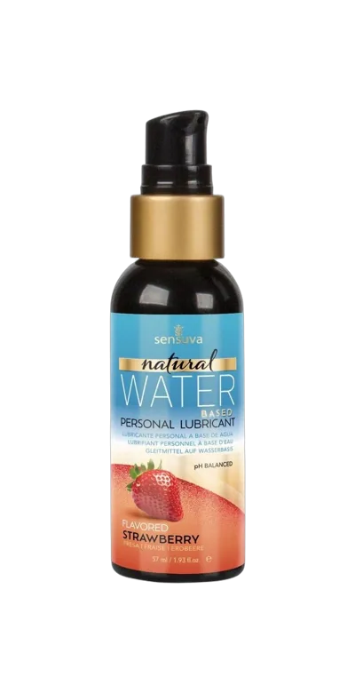 Змазка на водній основі Sensuva Natural Water-Based Strawberry (57 мл) без гліцерину та парабенів