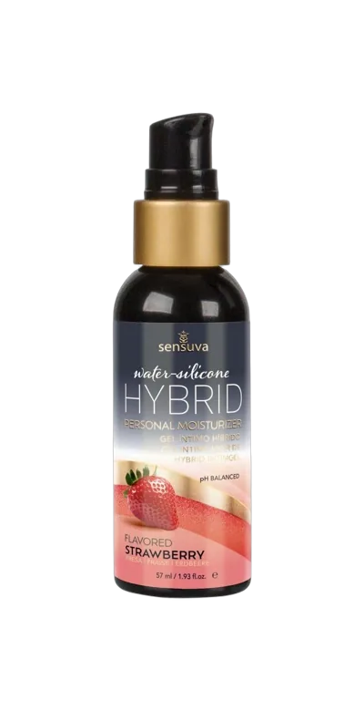 Смазка водно-силиконовая Sensuva Hybrid Strawberry (57 мл) без сахара, можно для оральных ласк
