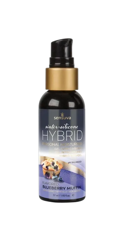 Смазка водно-силиконовая Sensuva Hybrid Blueberry Muffin 57 мл без сахара, можно для оральных ласк