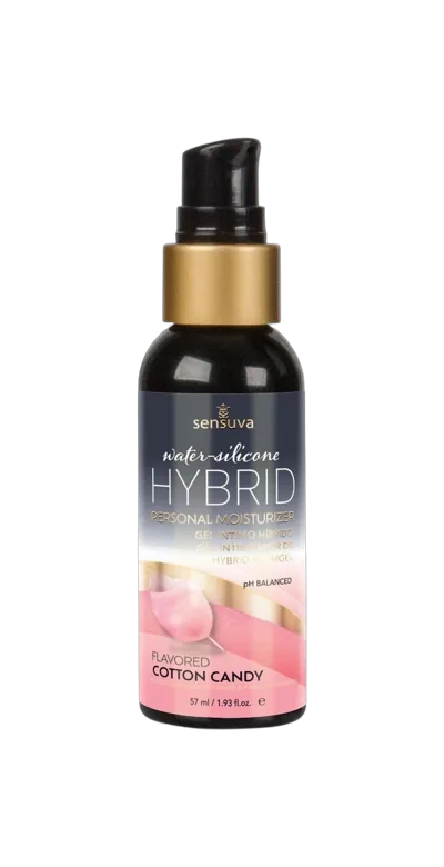 Смазка водно-силиконовая Sensuva Hybrid Cotton Candy (57 мл) без сахара, можно для оральных ласк