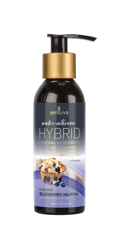 Змазка водно-силіконова Sensuva Hybrid Blueberry Muffin 125мл без цукру, можна для оральних пестощів