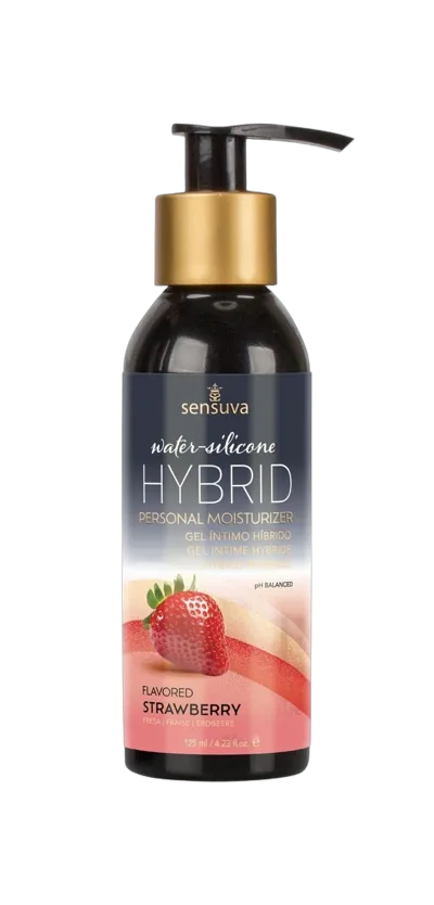 Змазка водно-силіконова Sensuva Hybrid Strawberry (125 мл) без цукру, можна для оральних пестощів