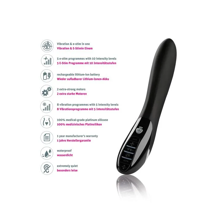 Вібратор з електростимуляцією Mystim Electric Eric eStim Black, міостимулятор