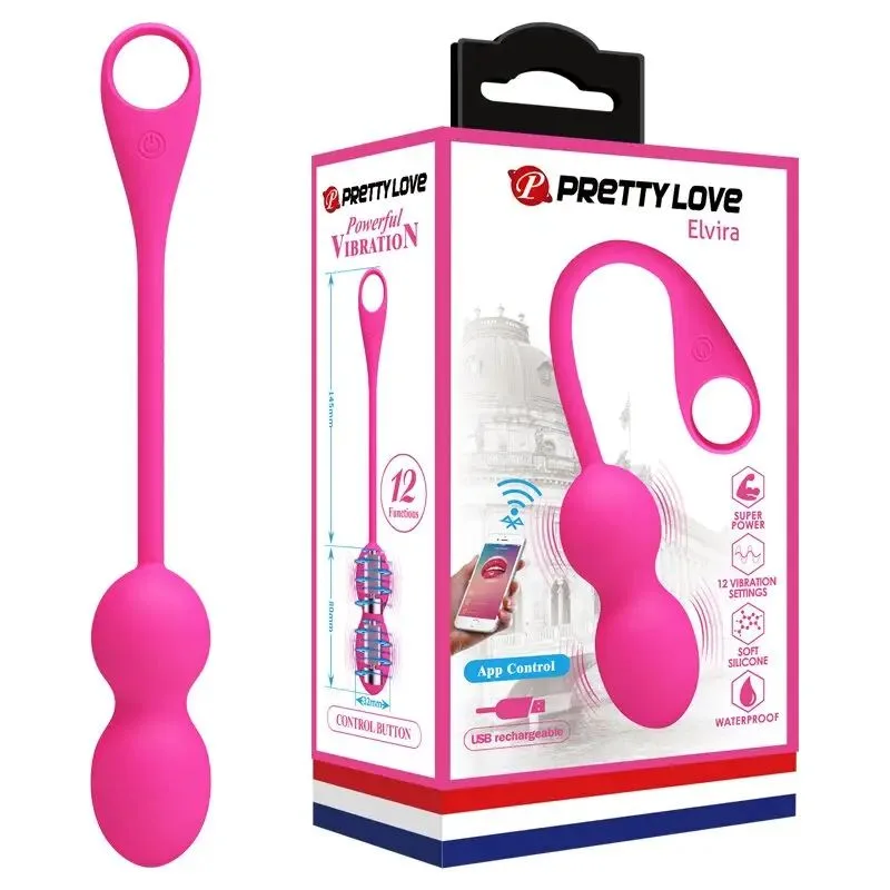 Вагинальные шарики с вибрацией и управлением с смартфона Pretty Love Elvira, BI-210212HP-1