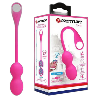 Вагинальные шарики с вибрацией и управлением с смартфона Pretty Love Elvira, BI-210212HP-1