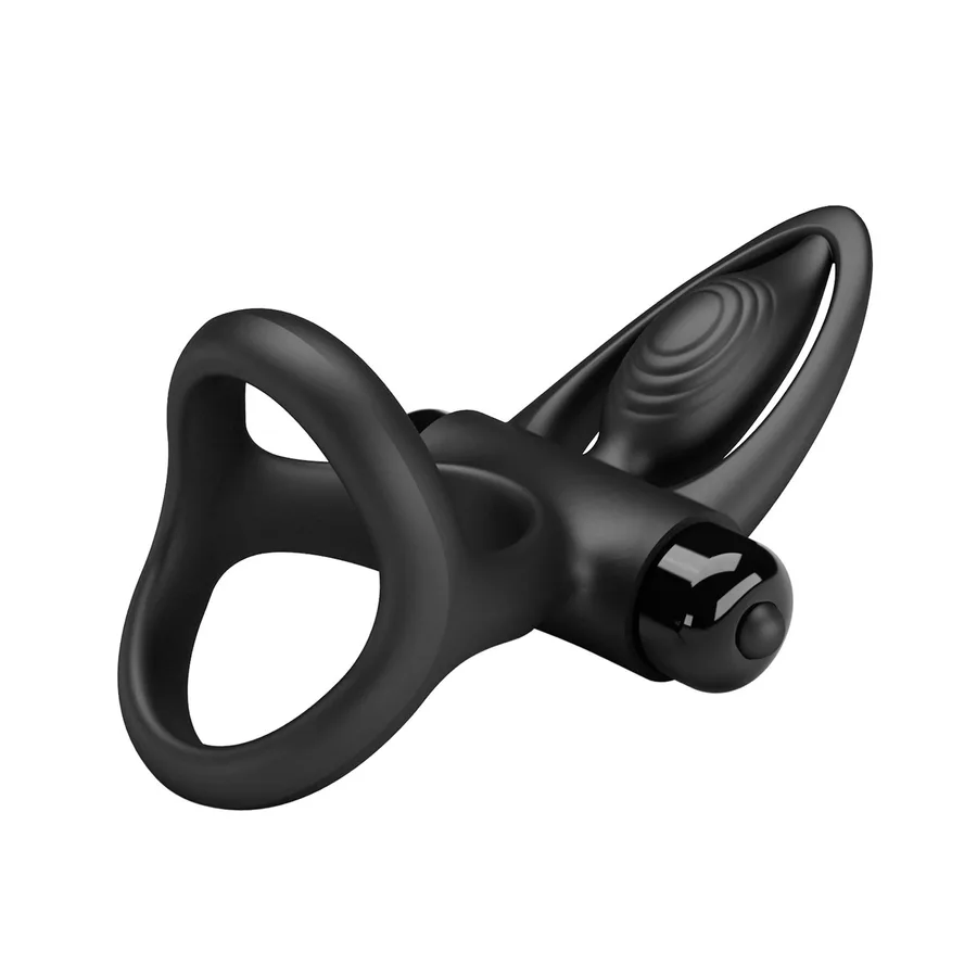Эрекционное кольцо Pretty Love VIBRATION COCK RING BI-210306-1 черное