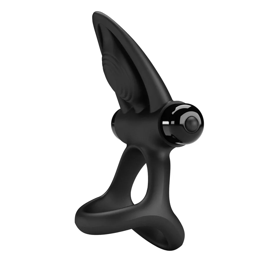 Эрекционное кольцо Pretty Love VIBRATION COCK RING BI-210306-1 черное