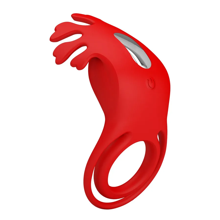 Эрекционное кольцо Pretty Love VIBRANT PENIS RING RUBEN BI-210311 красное