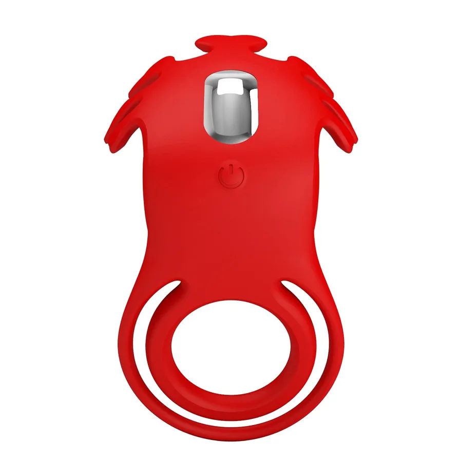 Эрекционное кольцо Pretty Love VIBRANT PENIS RING RUBEN BI-210311 красное