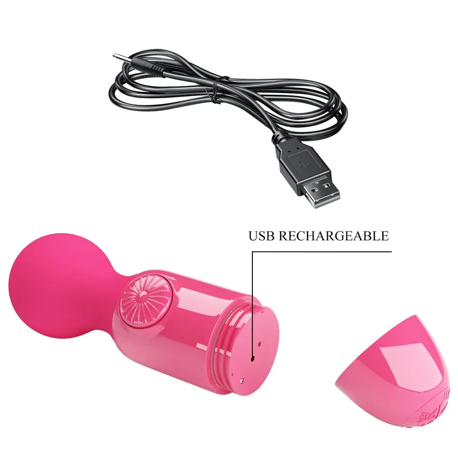 Мини вибростимулятор Pretty Love Mini Stick (Little Cutie) BI-014998-DC розовый USB