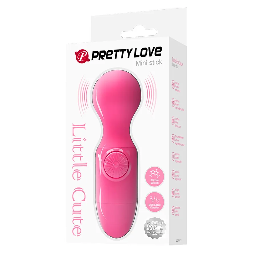 Мини вибростимулятор Pretty Love Mini Stick (Little Cutie) BI-014998-DC розовый USB