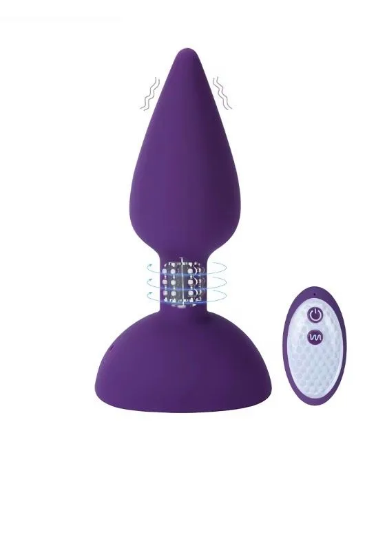 Aphrodisia -Tapered Anal Plug . Анальная пробка с вибрацией и ротацией +с пультом