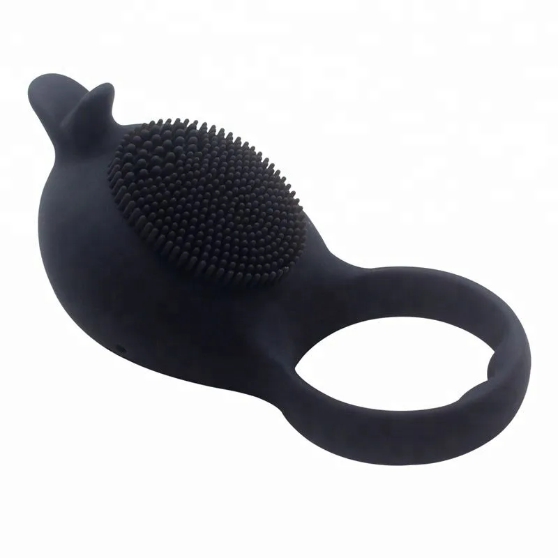 Aphrodisia Эрекционное кольцо Dolphin Vibrating Cock Ring black