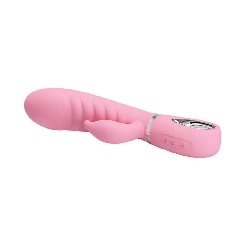 Ребристый вибратор Pretty Love Prescott BI-014635-1, BI-014635 (бледно-розовый)