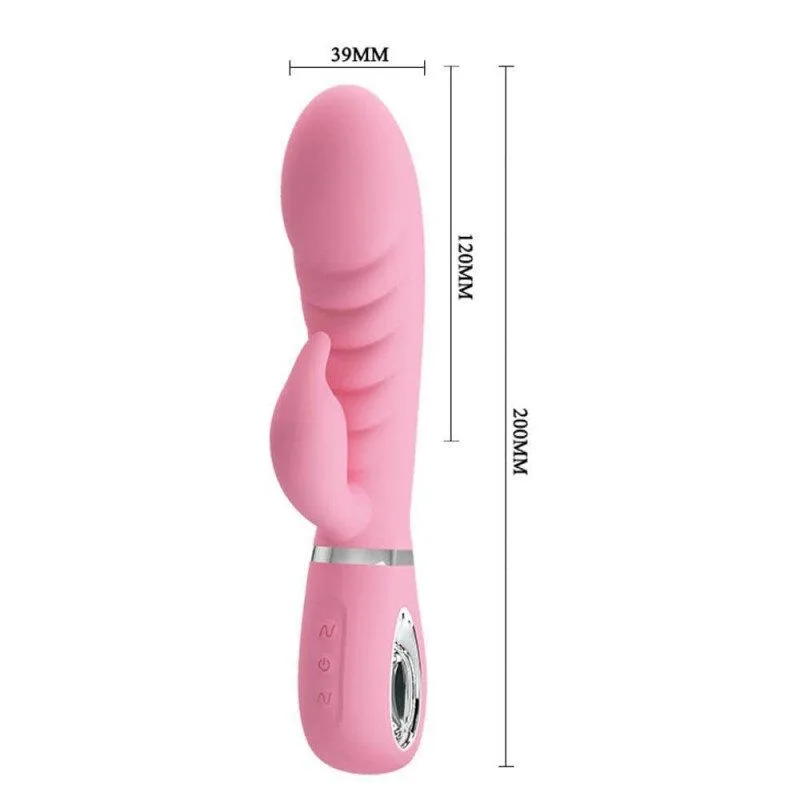 Ребристый вибратор Pretty Love Prescott BI-014635-1, BI-014635 (бледно-розовый)