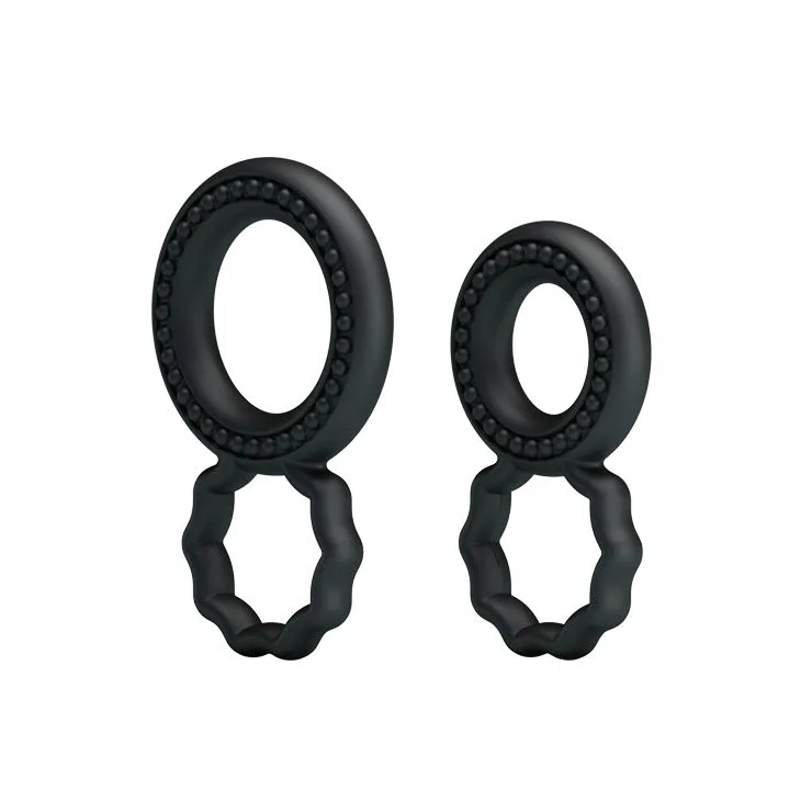 Эрекционные кольца - Ring Set Double-Ring Black (2 шт) ВI-210172