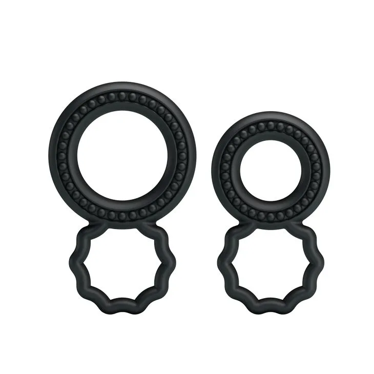 Эрекционные кольца - Ring Set Double-Ring Black (2 шт) ВI-210172