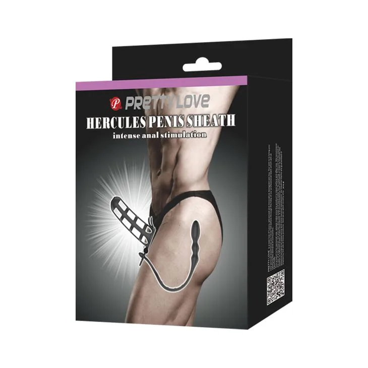 Насадка з анальним стимулятором Pretty Love HERCULES PENIS SHEATH BI-026233